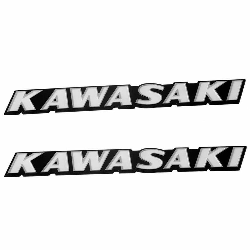 Motone Kawasaki Classic Z Style Side Panel Petrol Tank Badge Set - Billet - Pair