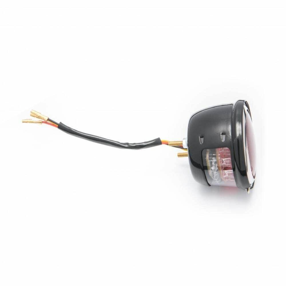 Motone Miller Clean - Tail Rear Light Unit Black Housing - LED Motorbike Custom