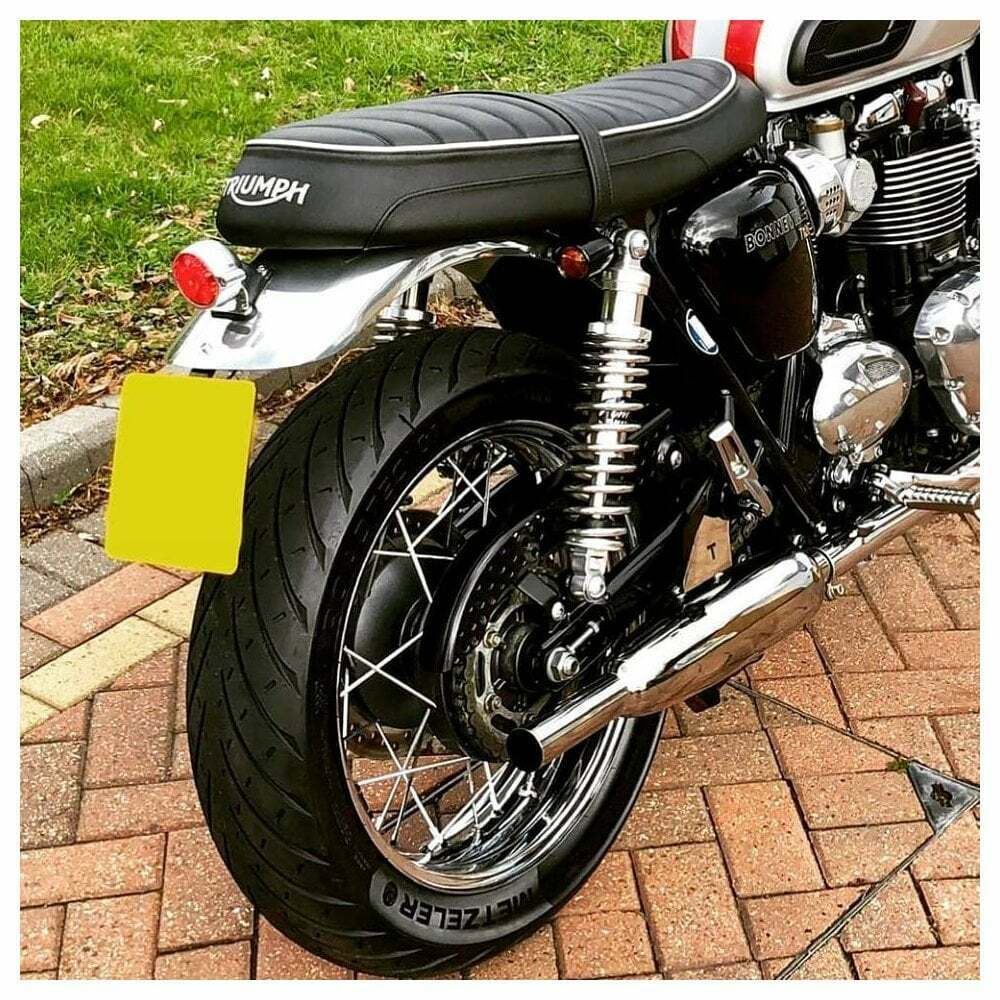 Motone Rear Mudguard Fender Polished Aluminium - Triumph Bonneville T100 T120