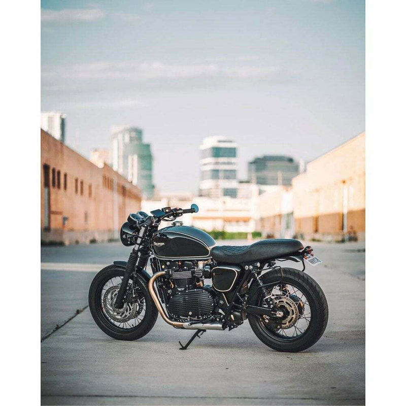 Motone Ribbed Clutch Cover Black - Triumph Bonneville T100 T120 Bobber Thruxton