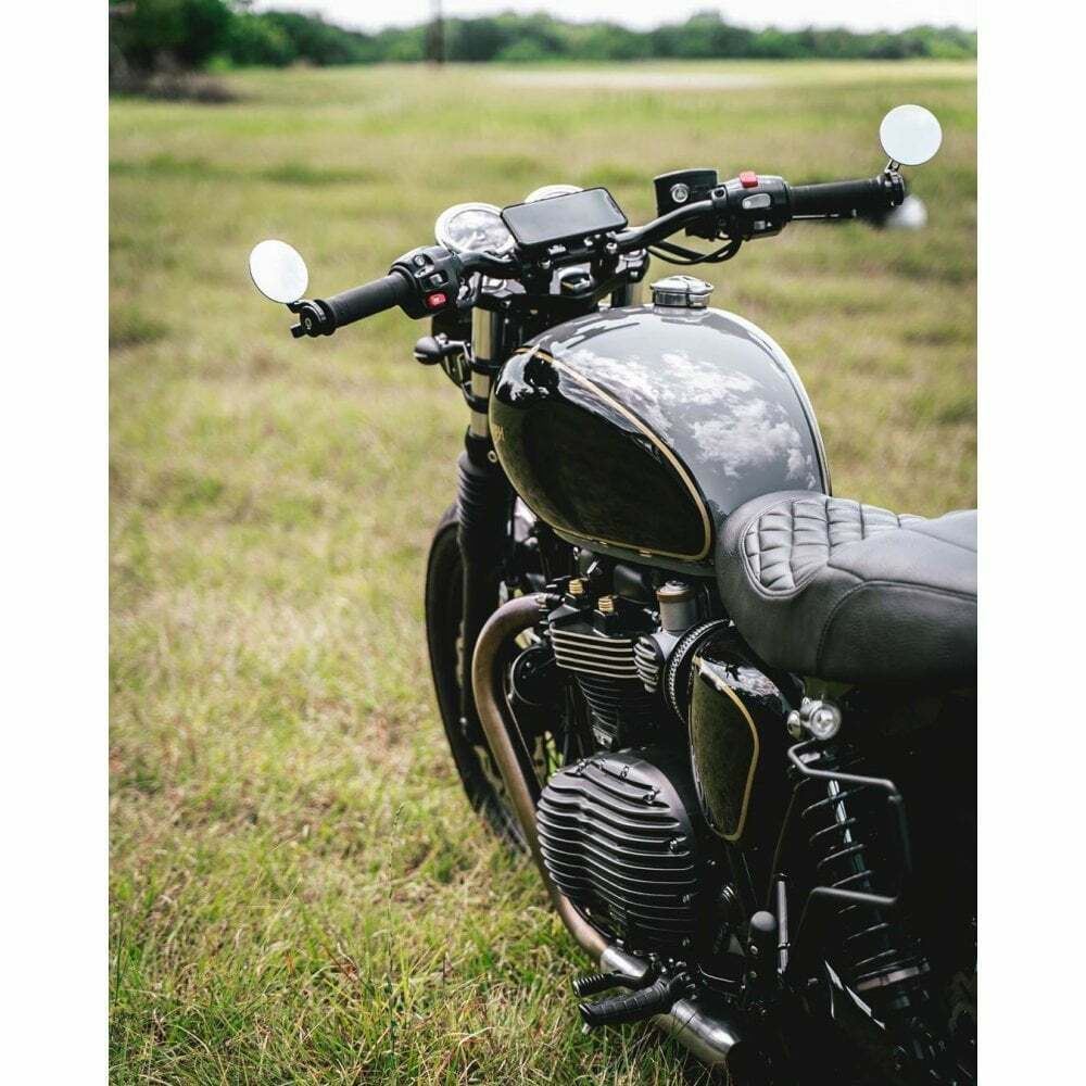 Motone Ribbed Clutch Cover Black - Triumph Bonneville T100 T120 Bobber Thruxton