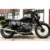 Motone Ribbed Side Panels PAIR Gloss Black - Triumph Bonneville T100 SE Thruxton
