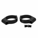 Motone Black Wrap-Around Fork Indicator Turn Signal Bracket Clamps Pair 49mm
