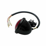 Motone Mini Bates Tail Light - Stainless Fixings - LED - BLACK Custom Bike Mod