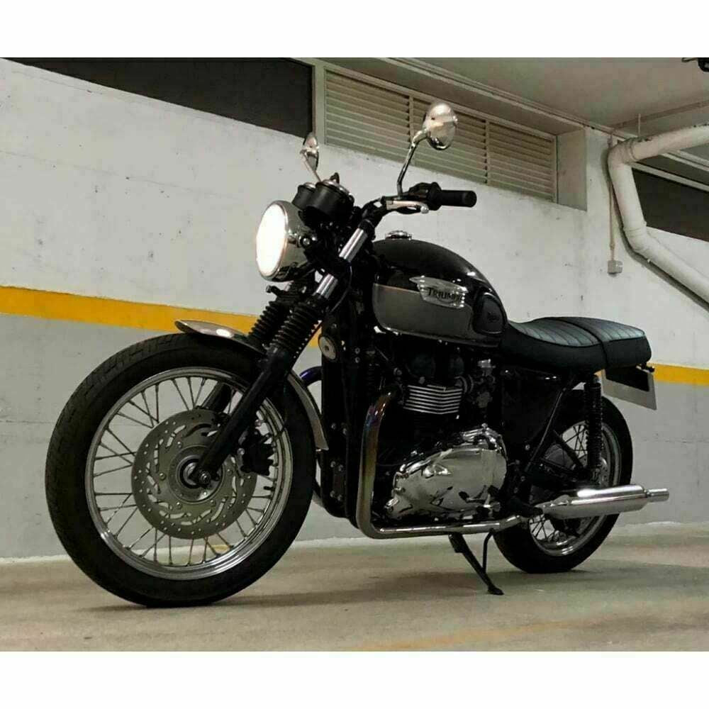 Motone Raceblade Front Mudguard Fender Black Triumph Bonneville T100 Thruxton