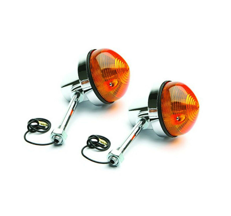 PAIR OF LUCAS STYLE 5" LONG STEM INDICATORS - BSA NORTON TRIUMPH MOTORBIKE
