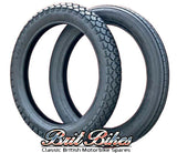 PAIR OF CLASSIC MOTORCYCLE TYRES & INNER TUBES 3.25 X 19 FRONT & 3.50 X 19 REAR