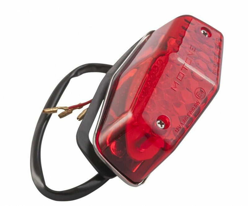 MOTONE LUCAS 525 STYLE LED TAIL LIGHT BSA NORTON TRIUMPH BOBBER UPDATED VERSION