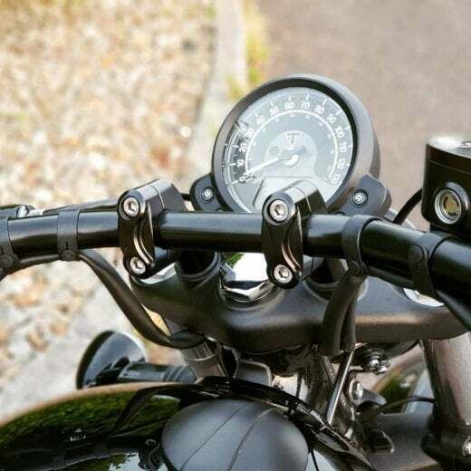 MOTONE UP & OVER 1" HANDLE BAR RISERS TRIUMPH BONNEVILLE T100 T120 BOBBER ETC
