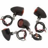 Motone Custom Billet Motorbike Indicator Turn Signals - Set of 4 - Black