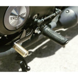 MOTONE CUSTOM CNC GEAR SHIFTER LEVER END PEG - RIBBED BRASS - TRIUMPH BONNEVILLE