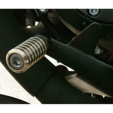MOTONE CUSTOM CNC GEAR SHIFTER LEVER END PEG - RIBBED BRASS - TRIUMPH BONNEVILLE
