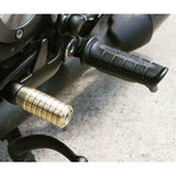 MOTONE CUSTOM CNC GEAR SHIFTER LEVER END PEG - RIBBED BRASS - TRIUMPH BONNEVILLE