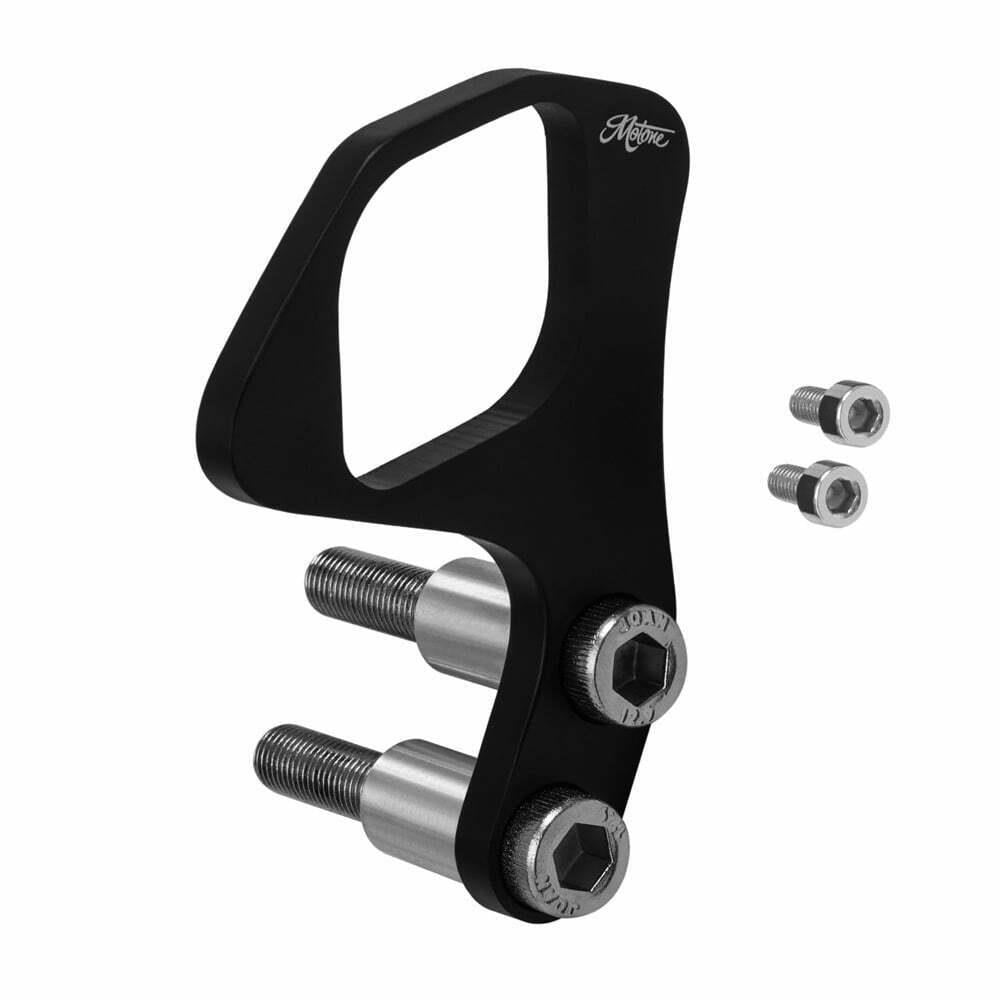 Motone Ignition Switch Relocation Bracket - BLACK Custom CNC Triumph Bonneville