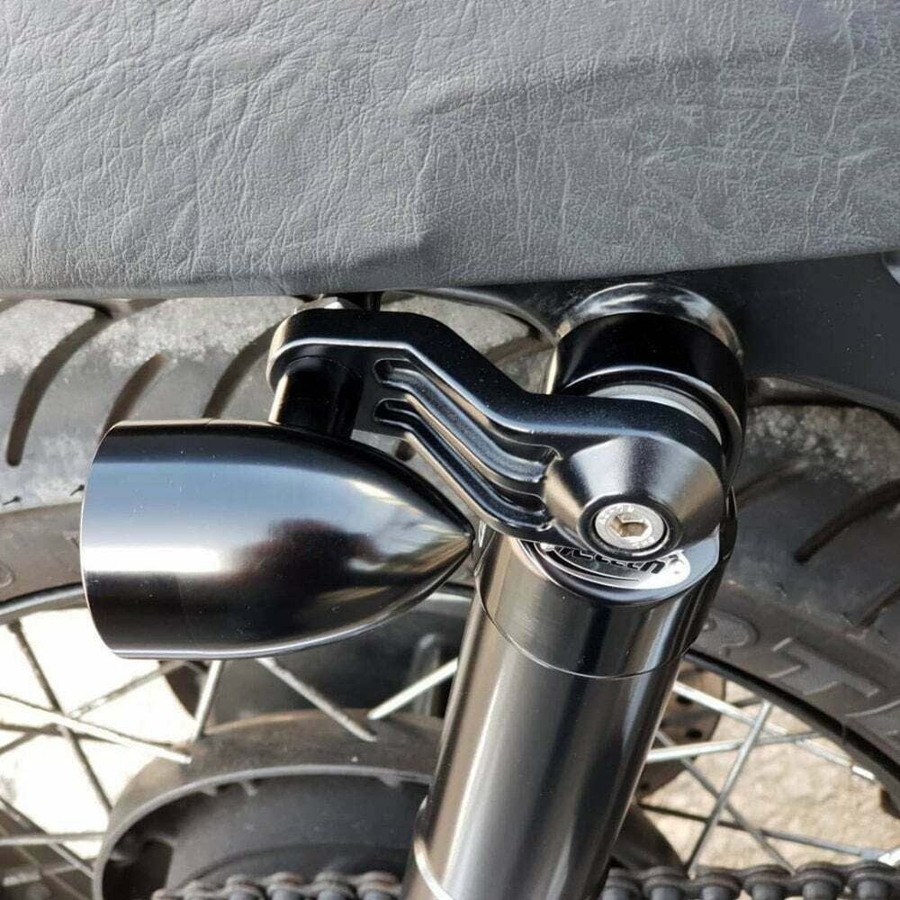 MOTONE TRILINE INDICATOR SIGNAL BRACKETS SHOCK MOUNT - BLACK TRIUMPH UNIVERSAL