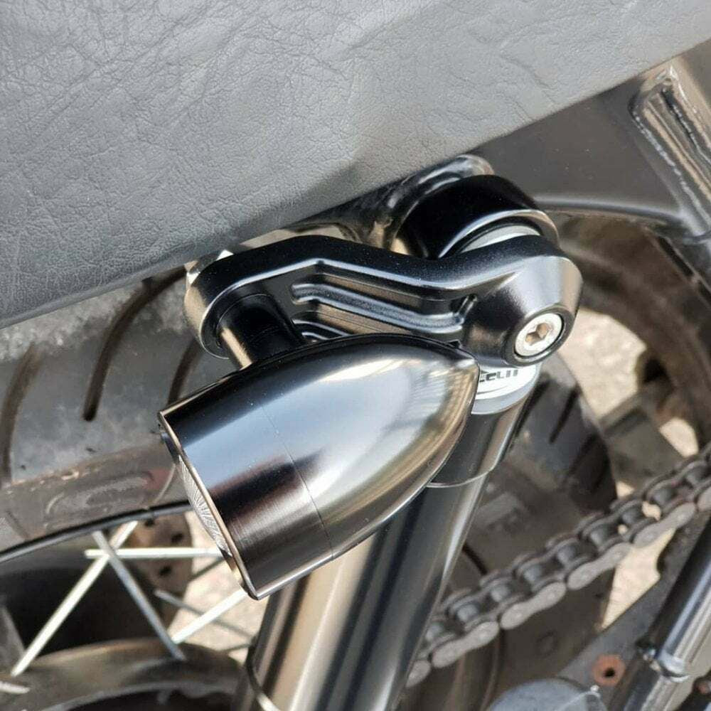 MOTONE TRILINE INDICATOR SIGNAL BRACKETS SHOCK MOUNT - BLACK TRIUMPH UNIVERSAL