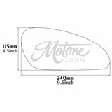 MOTONE CLASSIC CAFE RACER TANK KNEE PADS PINSTRIPE TRIUMPH BONNEVILLE UNIVERSAL