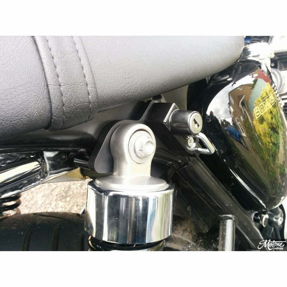 Motone Right Side Shock Mount Helmet Lock Keys Hinckley Triumph Bonneville etc