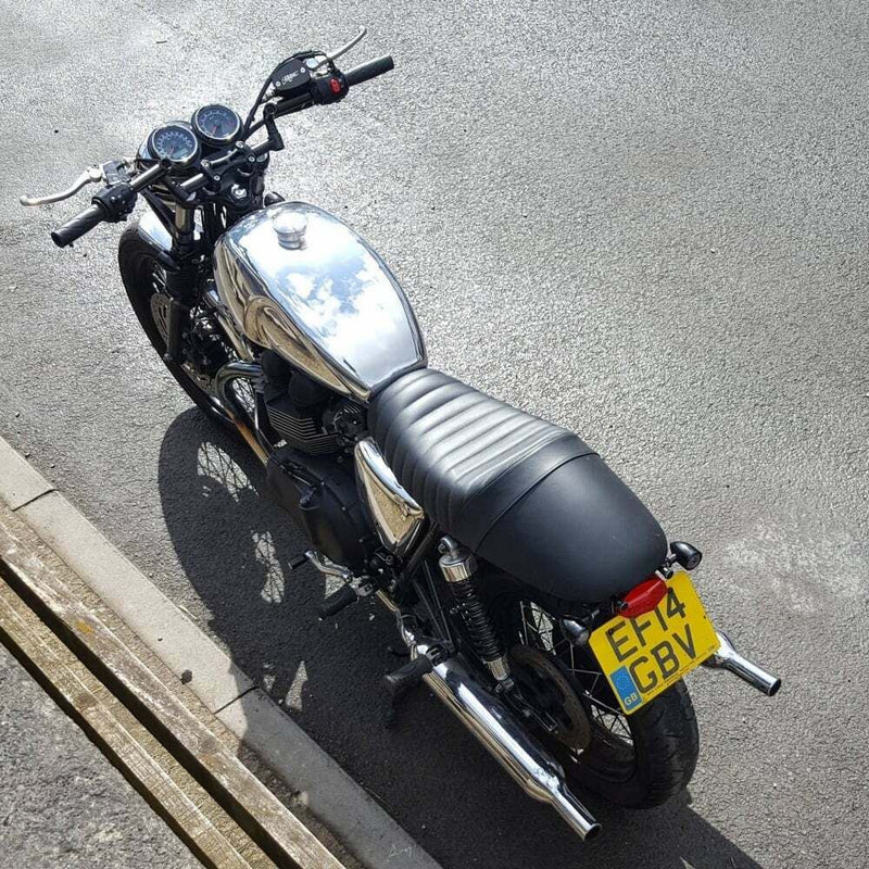 Motone Custom Petrol Tank Triumph EFI Twin Polished Alu Bonneville T100 Thruxton