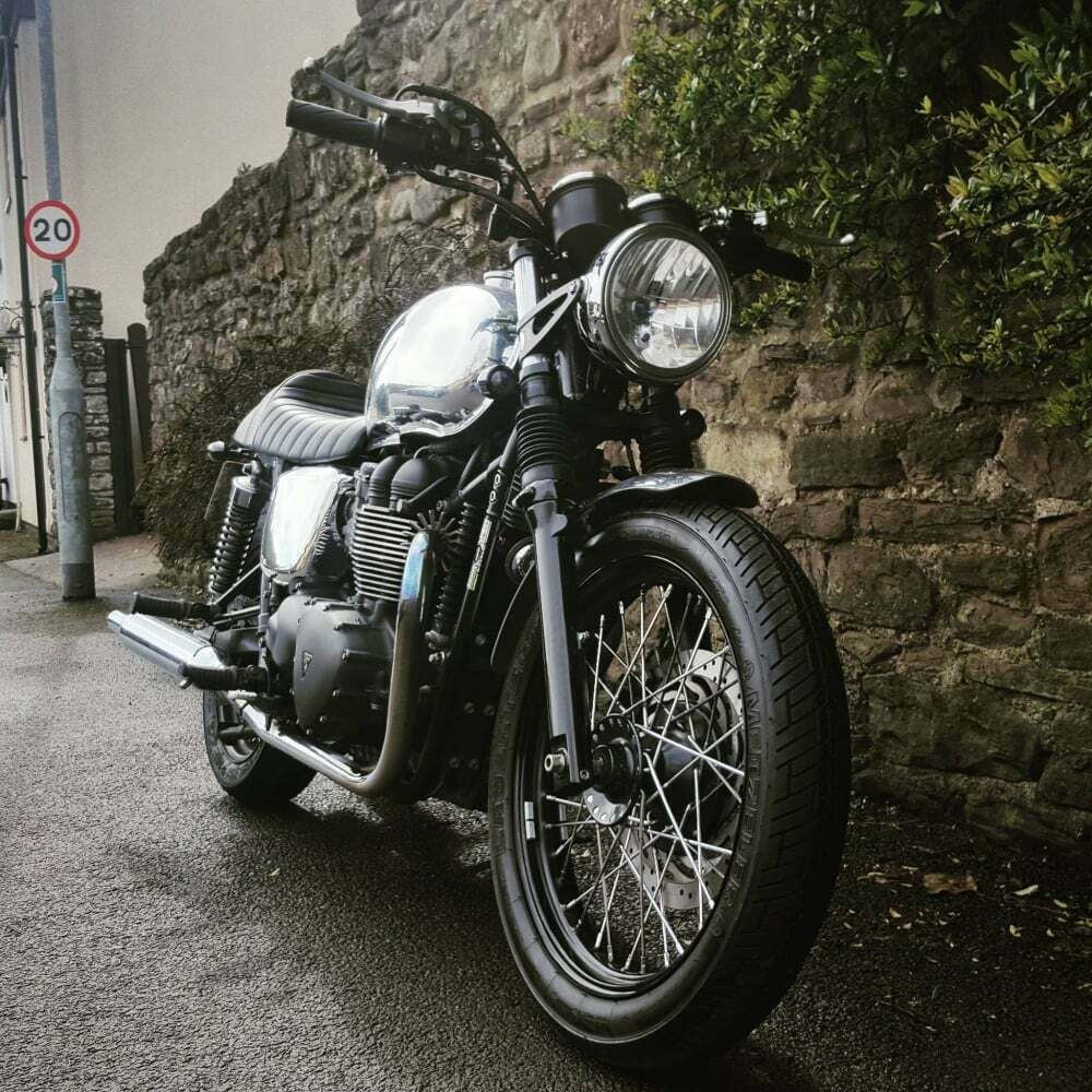 Motone Custom Petrol Tank Triumph EFI Twin Polished Alu Bonneville T100 Thruxton
