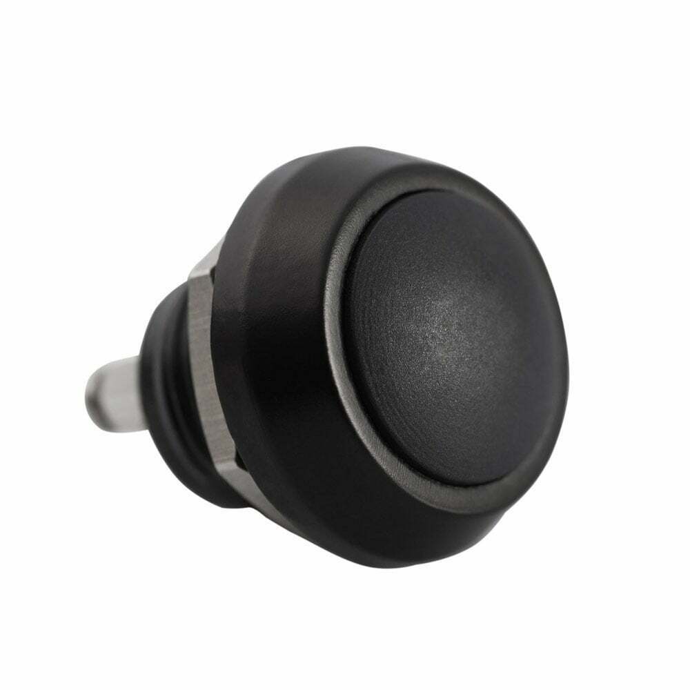 MOTONE CUSTOM BILLET MICRO SWITCH BUTTON - MOMENTARY M12 - BLACK - HORN STARTER