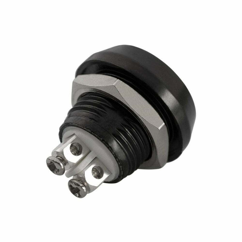 MOTONE CUSTOM BILLET MICRO SWITCH BUTTON - MOMENTARY M12 - BLACK - HORN STARTER