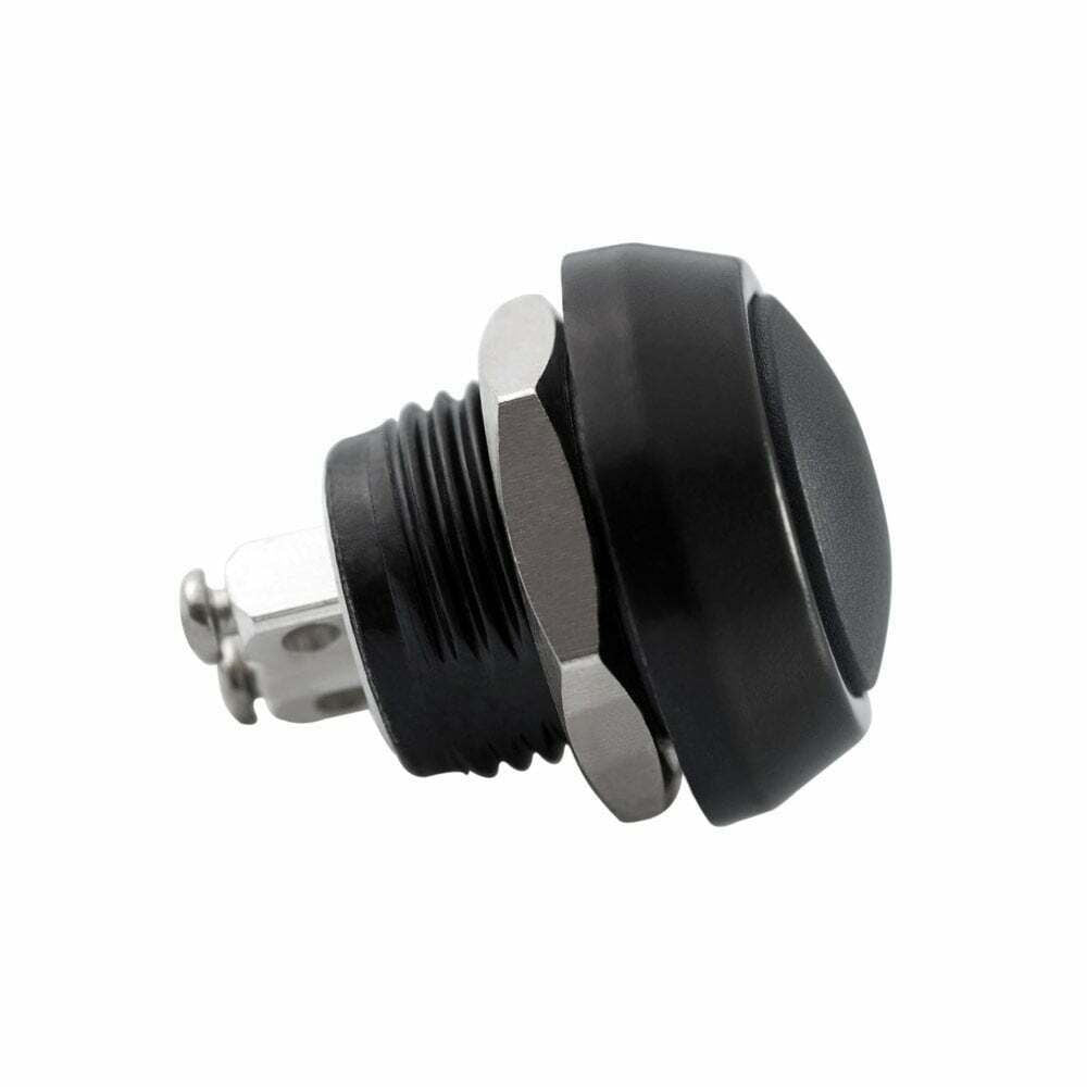 MOTONE CUSTOM BILLET MICRO SWITCH BUTTON - MOMENTARY M12 - BLACK - HORN STARTER