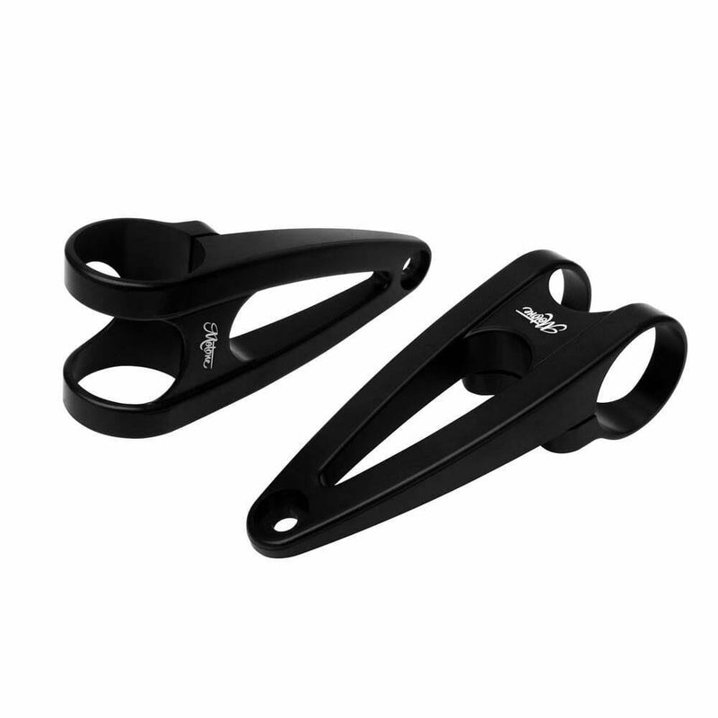 MOTONE CUSTOM HEADLIGHT BRACKETS 41MM - BLACK - TRIUMPH BONNEVILLE BOBBER ETC