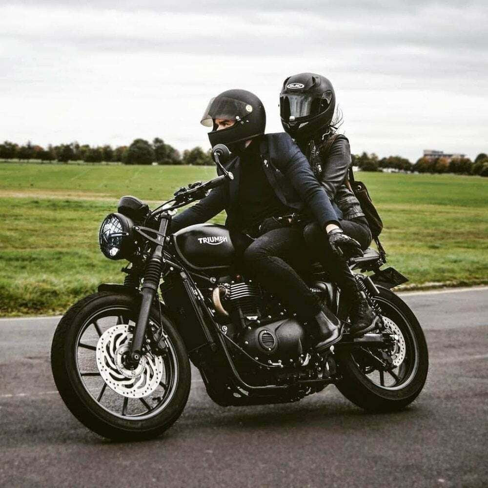 MOTONE CUSTOM HEADLIGHT BRACKETS 41MM - BLACK - TRIUMPH BONNEVILLE BOBBER ETC