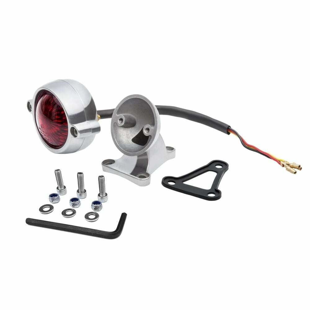 Motone Eldorado Tail Light LED Polish & Mount - Cafe Racer Hot Rod Bobber Custom