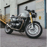 MOTONE TRIUMPH BONNEVILLE BILLET RADIATOR GUARD KIT - UNION JACK - BLACK