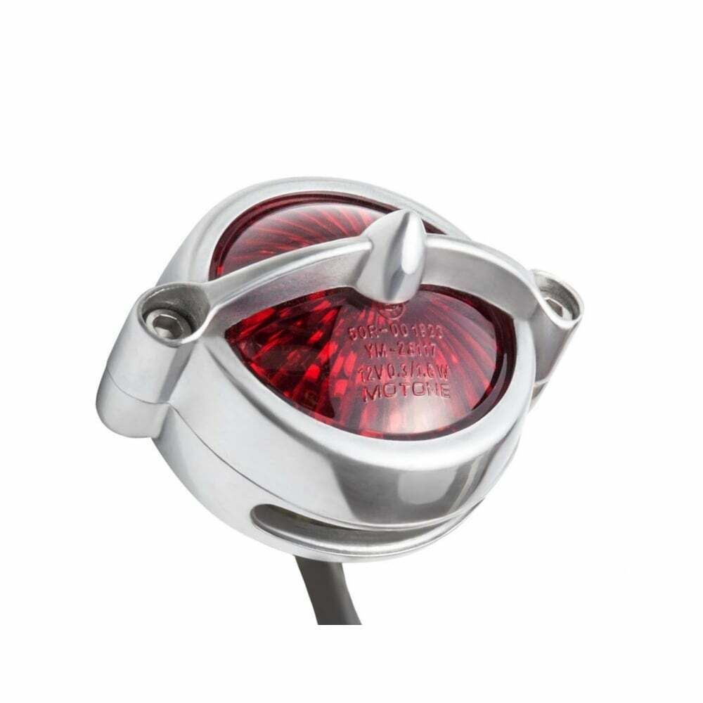 Motone Bel Air Tail Light - LED - Polished Custom Cafe Racer, Hot Rod, Bobber