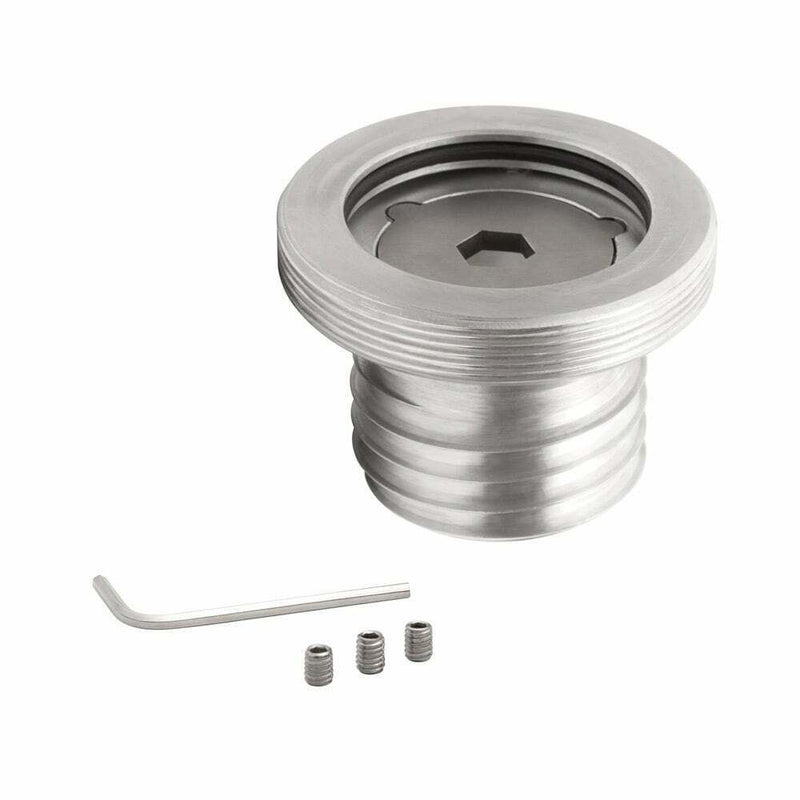 Motone Monza Fuel Petrol Cap Kit Brushed Finish for Triumph and Harley Davidson