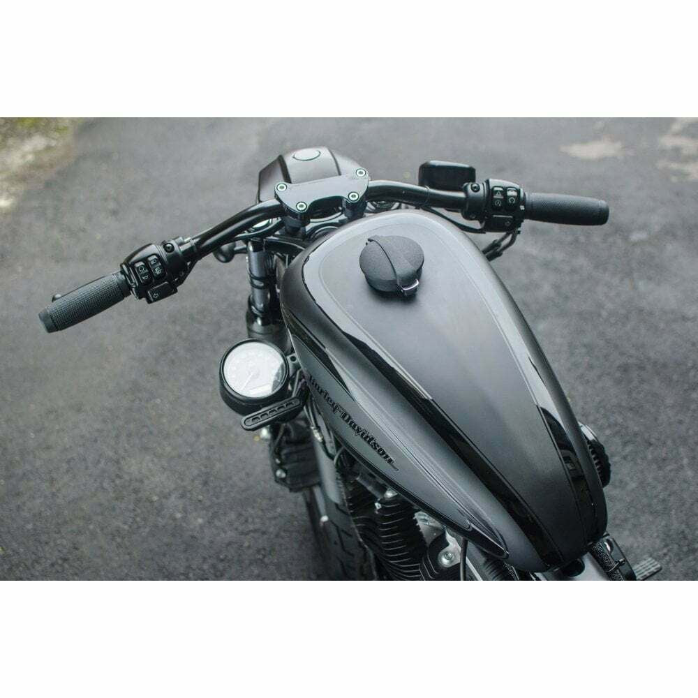 Motone Monza Fuel Petrol Cap Kit Black for Triumph and Harley Davidson
