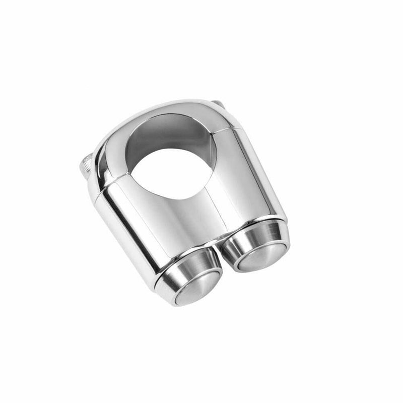 Motone Dual Micro Switch Button Motorbike (22mm) 7/8" Handlebar - Chrome Custom