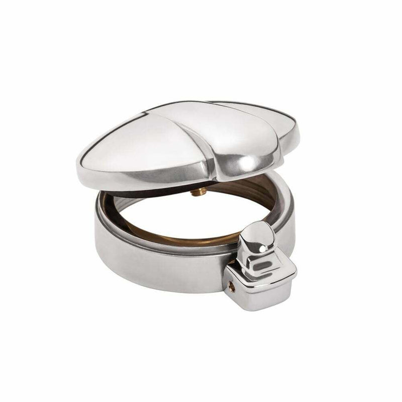 MOTONE MONZA FLIP UP GAS PETROL TANK CAP 2"/50MM - POLISHED - TRIUMPH HARLEY BMW