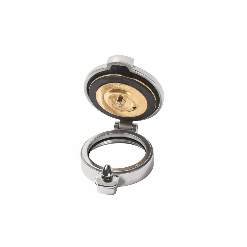 MOTONE MONZA FLIP UP GAS PETROL TANK CAP 2"/50MM - POLISHED - TRIUMPH HARLEY BMW