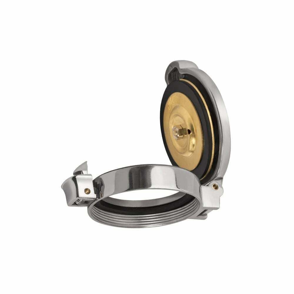 MOTONE MONZA FLIP UP GAS PETROL TANK CAP 2"/50MM - POLISHED - TRIUMPH HARLEY BMW