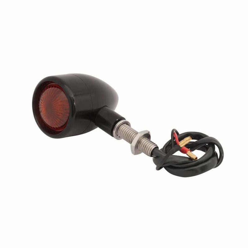Motone Custom Billet Motorbike Indicator Turn Signals PAIR - Black
