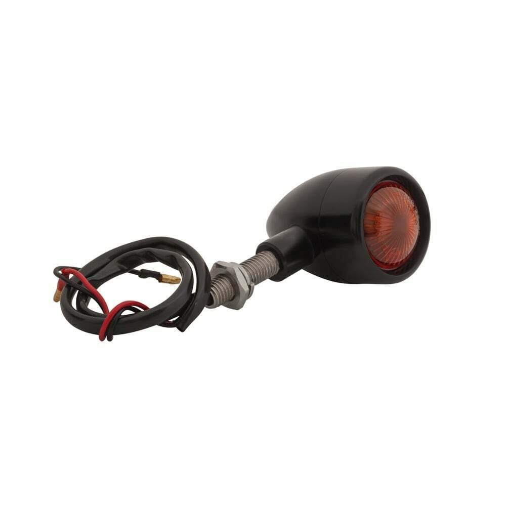 Motone Custom Billet Motorbike Indicator Turn Signals PAIR - Black