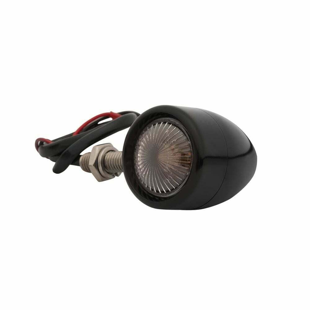 Motone Custom Billet Motorbike Indicator Turn Signals PAIR - Black