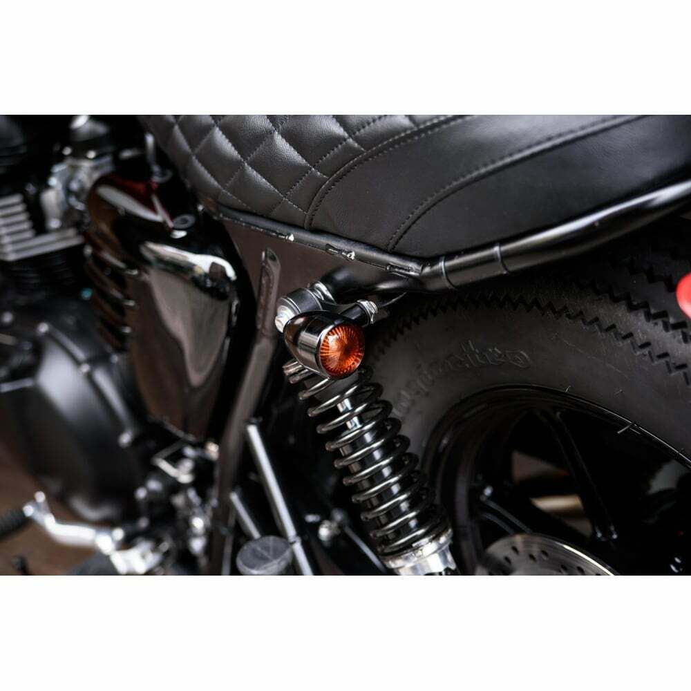 Motone Custom Billet Motorbike Indicator Turn Signals PAIR - Black