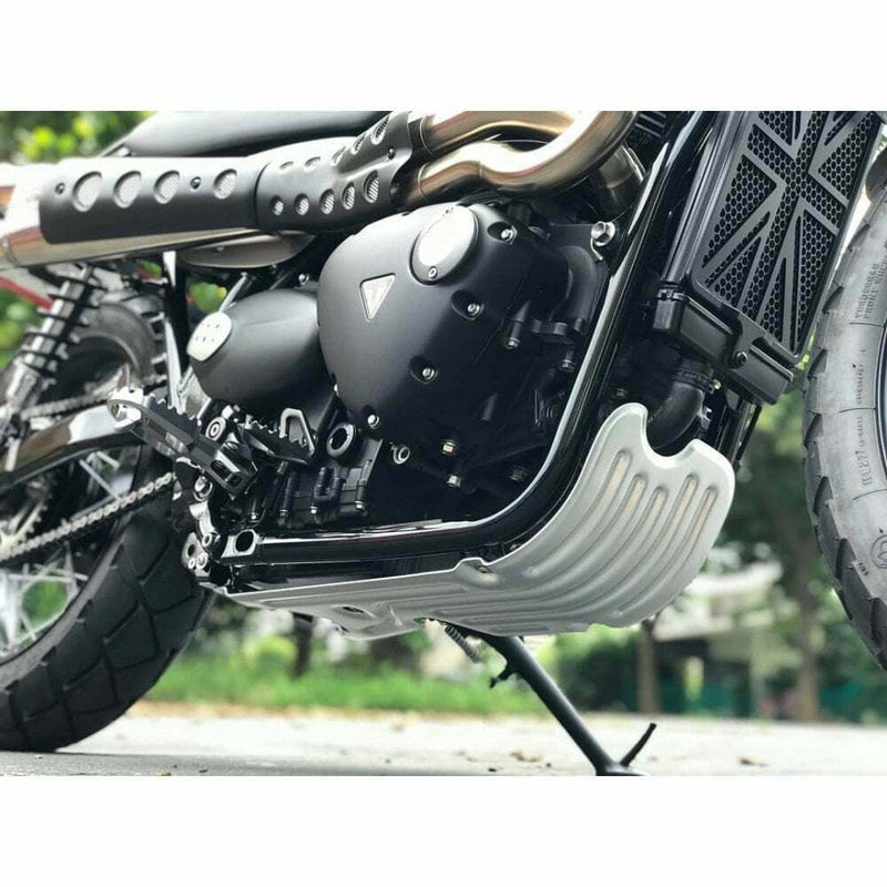 Motone Defender Sump Guard Triumph Bonneville T100 T120 Thruxton Street Cup Twin