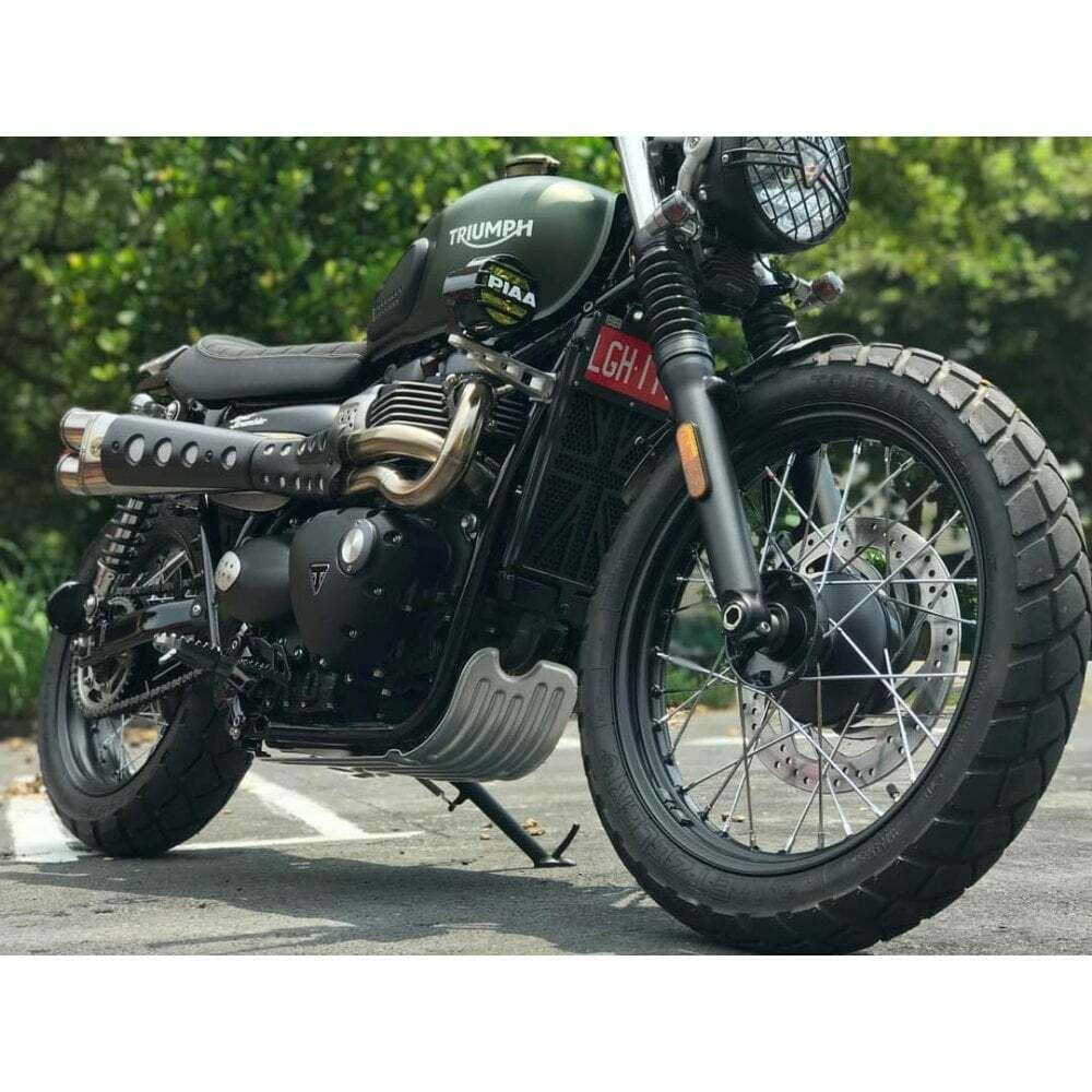 Motone Defender Sump Guard Triumph Bonneville T100 T120 Thruxton Street Cup Twin