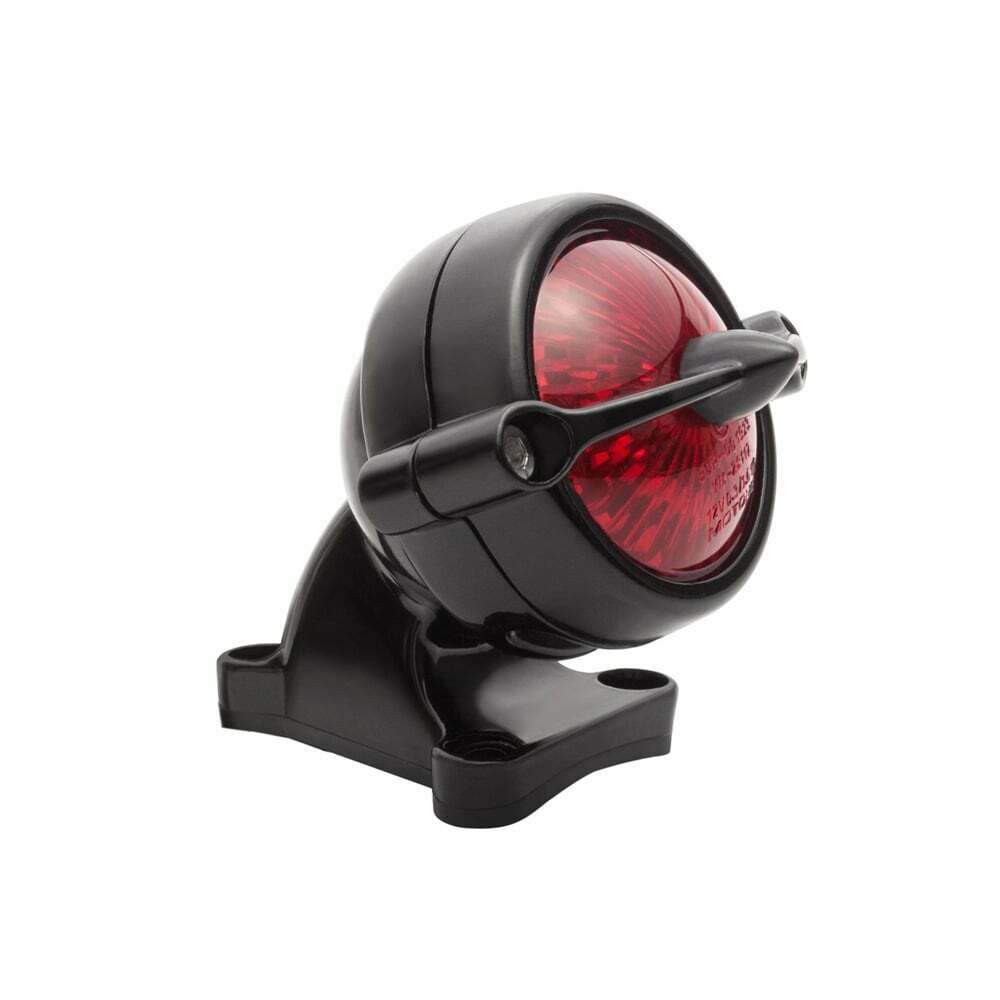 Motone Black Bel Air Tail Light LED & Mount Custom Cafe Racer, Hot Rod, Bobber
