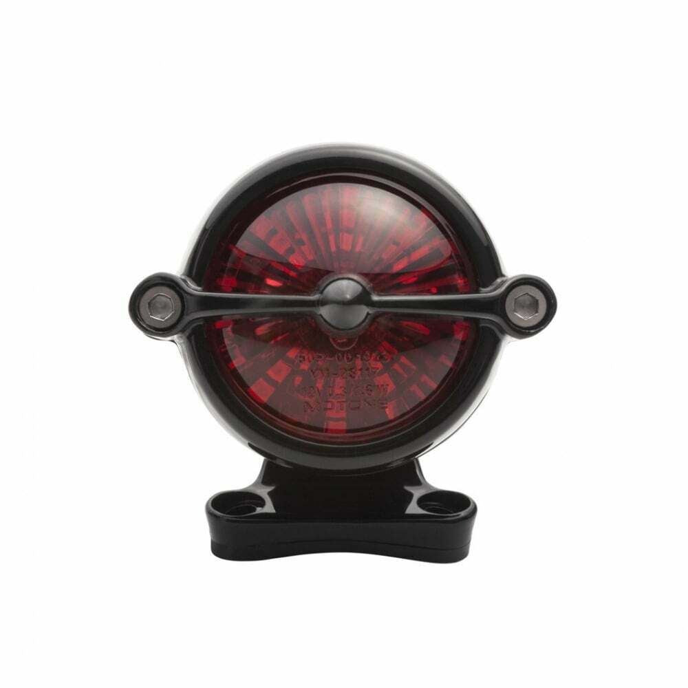 Motone Black Bel Air Tail Light LED & Mount Custom Cafe Racer, Hot Rod, Bobber