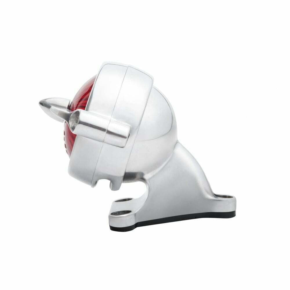 MOTONE POLISHED BEL AIR TAIL LIGHT LED & MOUNT CUSTOM CAFE RACER HOT ROD BOBBER