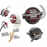 MOTONE POLISHED BEL AIR TAIL LIGHT LED & MOUNT CUSTOM CAFE RACER HOT ROD BOBBER