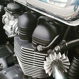Motone Big Fin Exhaust Clamps Webco Style - Triumph Bonneville EFI
