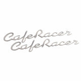 Motone Cafe Racer - Petrol Tank Side Panel Emblem Badge Pair Polished Universal